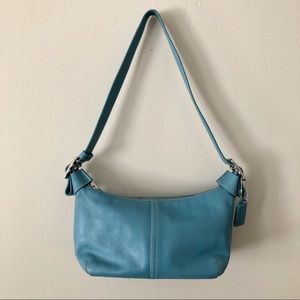 COACH Blue leather shoulder bag